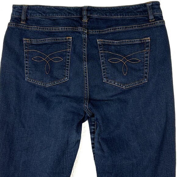 Chaps Jeans Womens 10 (30x28) Daniella Curvy Fit Straight Blue Stretch Denim - Picture 4 of 14